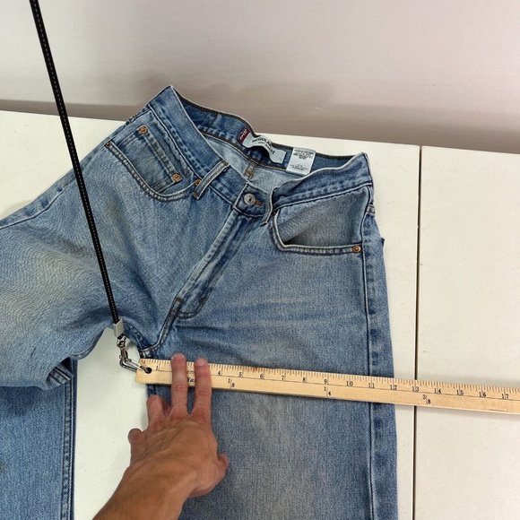 Vtg Y2K Levis 505 Classic Straight Fit Jeans Blue 31x28.5 Denim Stonewashed Mens - Picture 12 of 16